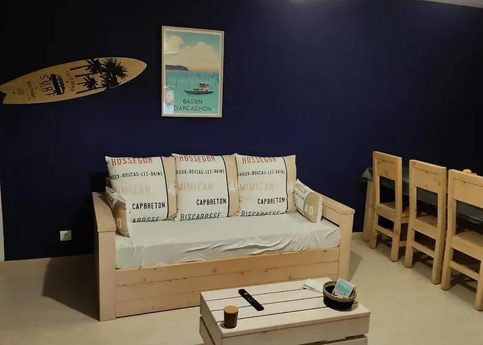 T2 Avec Terrasse Et Piscine アパート Mimizan-Plage